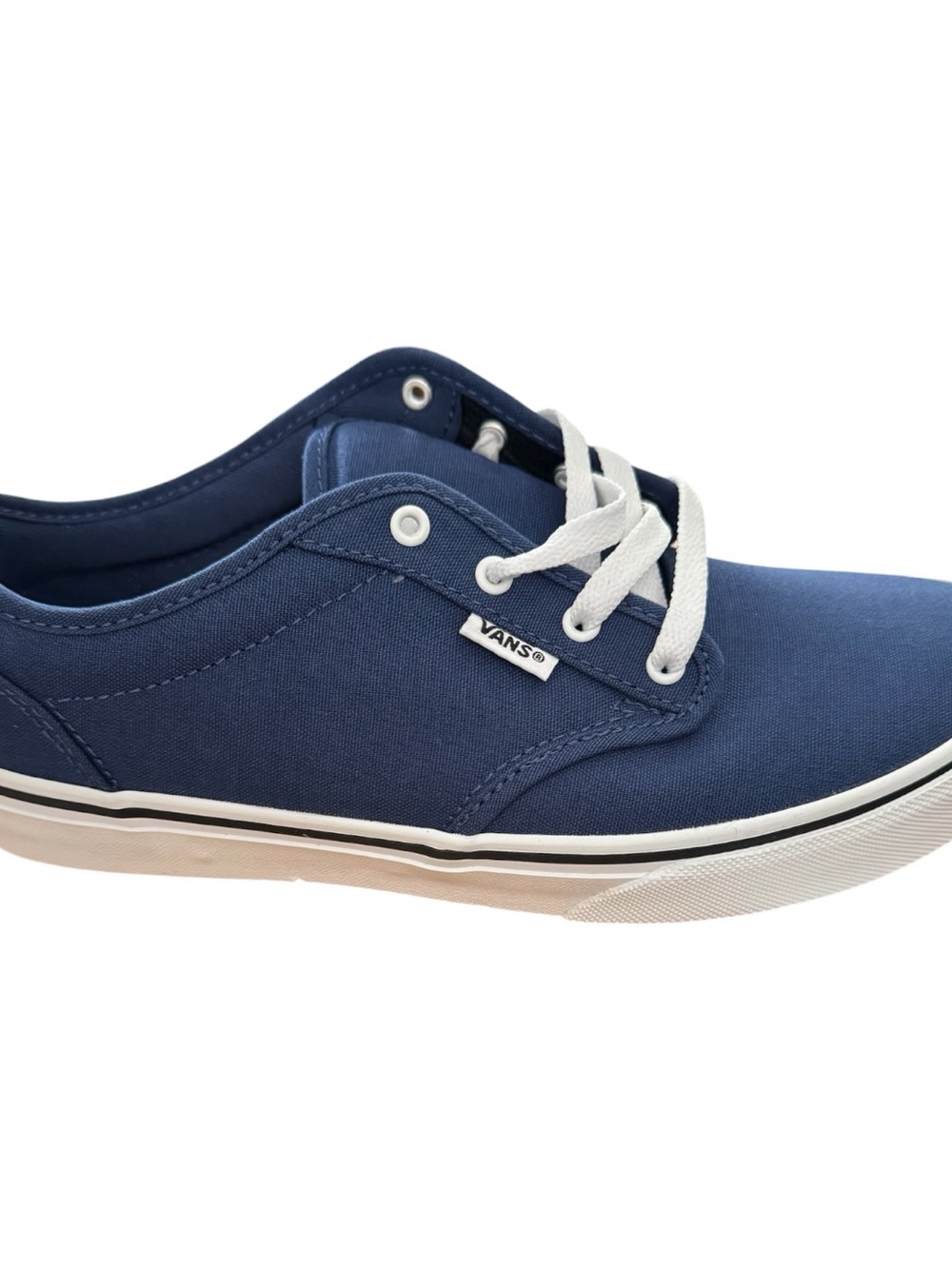 Vans Navy Canvas Low-Top Sneaker with White Laces